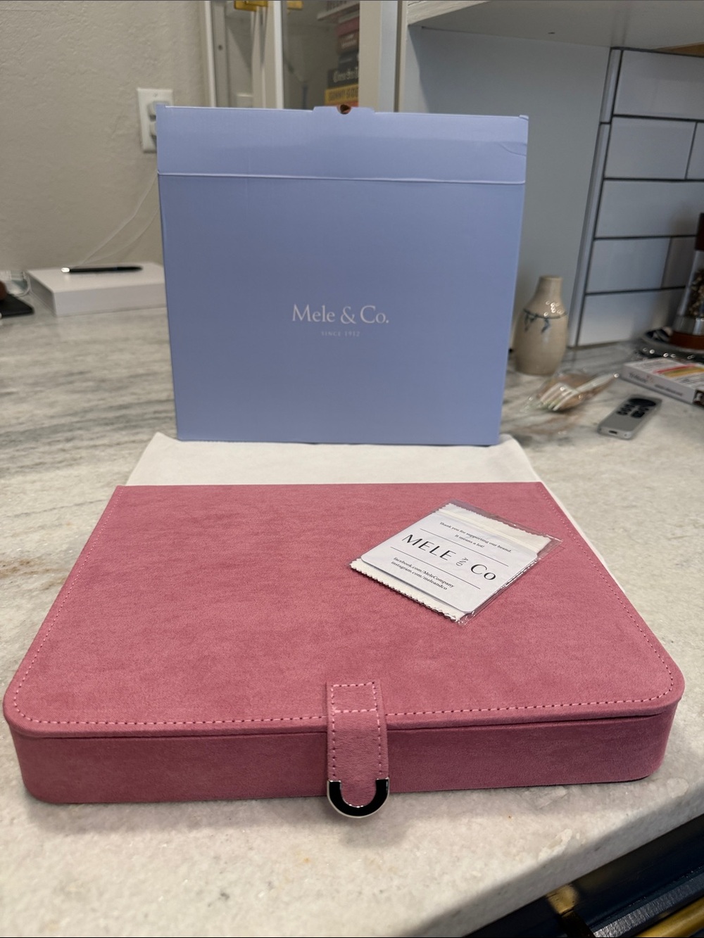 Mele and Co Cameron Pink Jewelry Storage Case